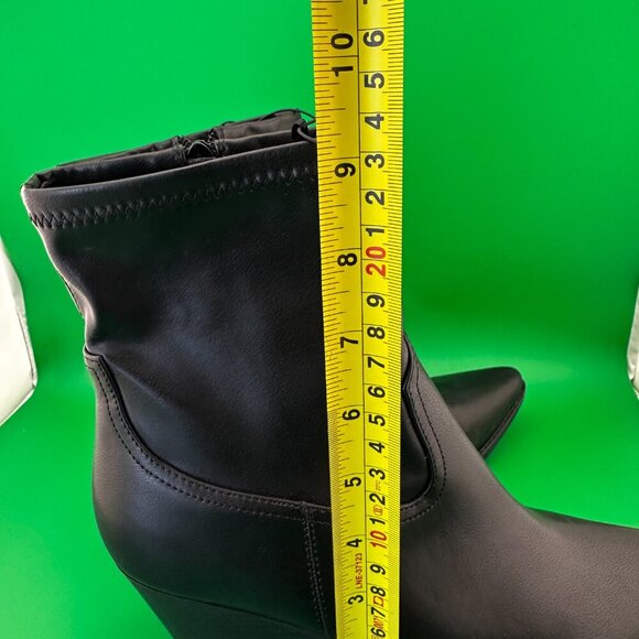 NWOT INDIGO BLACK WESTERN ANKLE WOMEN'S BOOT, INNER ZIP & STACKED HEEL 10 M - Picture 13 of 13